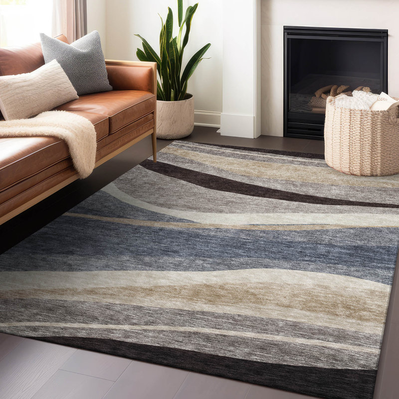 Tapis intérieur / extérieur bleu Athena , 10 pi x 14 pi