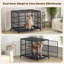 Cage pour chien robuste de 42 pouces pour les chiens de grande et moyenne taille avec loquet autobloquant, chenil en acier à l'épreuve des fuites-791714073