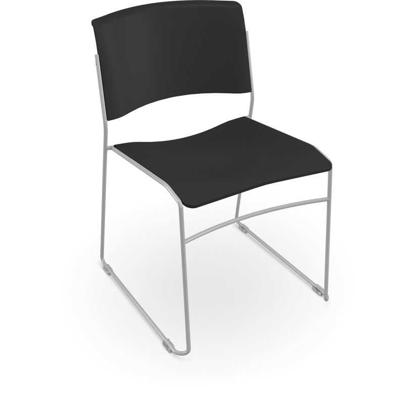 Chaise empilable 18 po MooreCo Akt, Noir