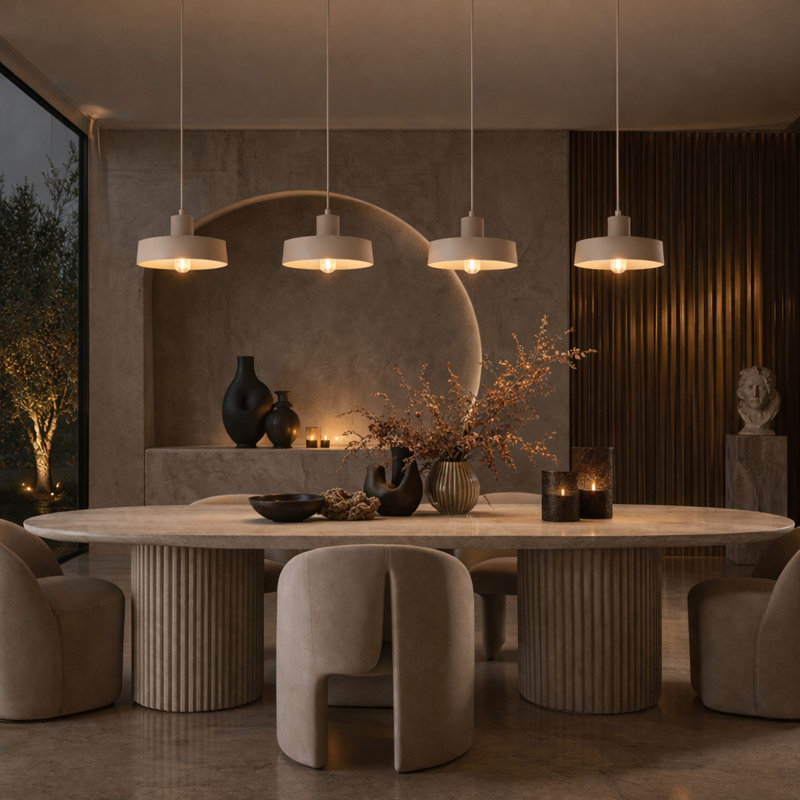 - Light Pendant, Matte Beige