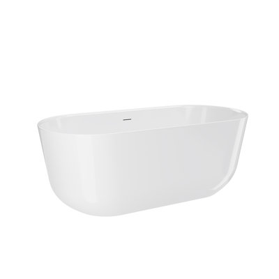 59" x 28" Freestanding Soaking Acrylic Bathtub