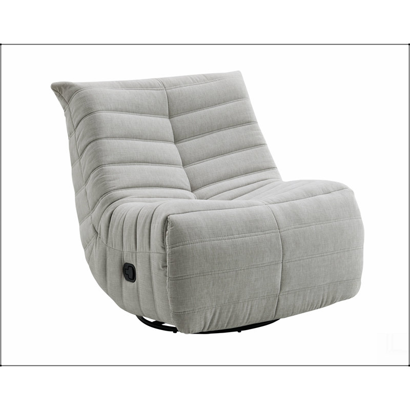 Fauteuil inclinable oscillant en chenille Talmon Oyster, Gris huître 