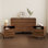 Ensemble de chambre à coucher, ensemble de table de chevet de 2, commode de chambre à coucher avec 6 tiroirs, ensemble de mobilier de chambre à coucher