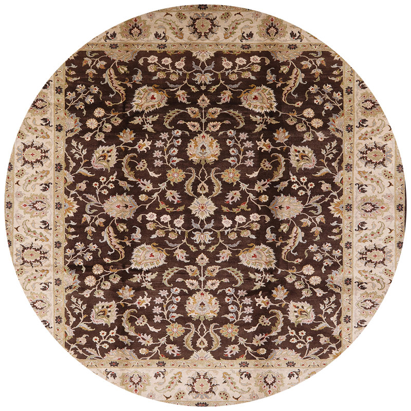 Tapis oriental beige / brun Tombolo, Rond 7 pi