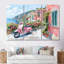 Scooter rose dans un village côtier, Italie III - ensemble de décorations murales Italie-1988616105-1988616111