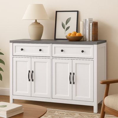 Buffet de 55,1 po de largeur, armoires de rangement crédence, tablettes réglables