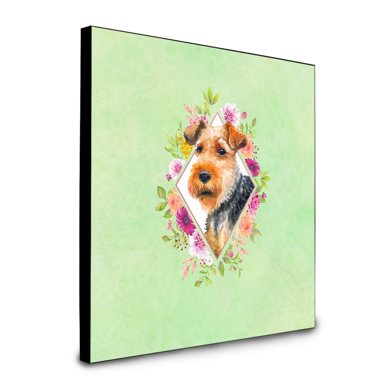 Panneau mural Dollman Flowers, Vert, Terrier gallois