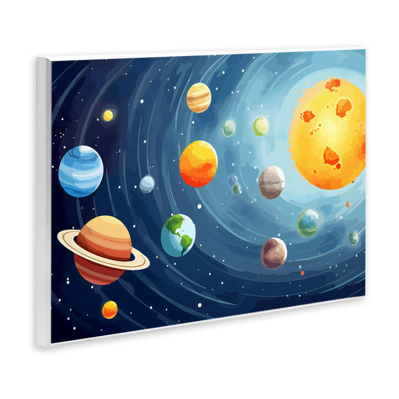 Système solaire «Planets Orbit», plaque murale, design by Creative Studio, 10" H x 15" W