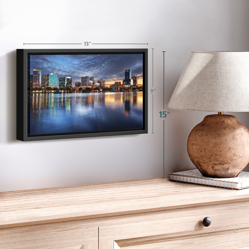 Impression sur toile Orlando Night Skyline, H 9 po x l 13 po