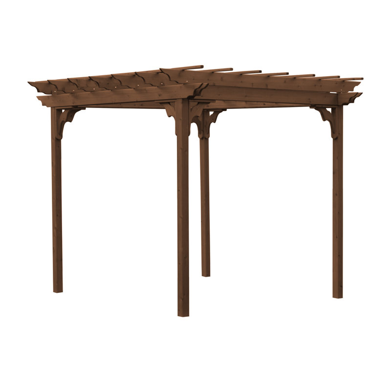 Pergola en bois massif, 8 pi L 10 pi. D, Champignon