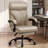 Ergonomic Office Chair with Footrest, High-Back Desk Chair with Lumbar Support and Flip-Up Arms, PU Leather Swivel Computer Task Chair for Home Office, Adjustable Rolling Chair - Gray-1362444965-1363452456