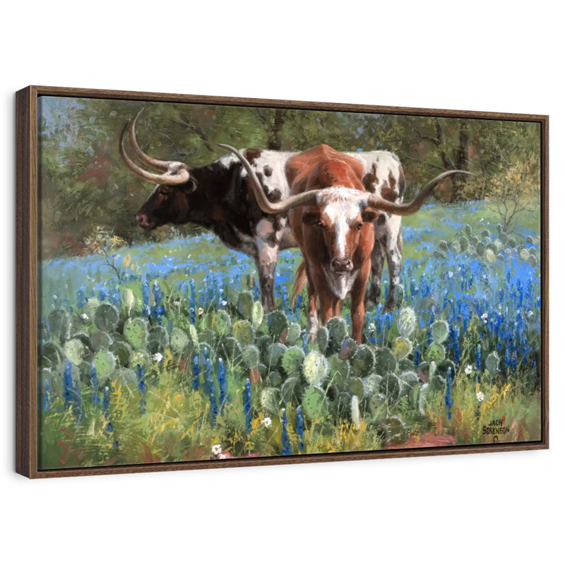 T pour le Texas, Cadre flottant noyer, 43 po x 29 po