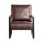 Chaise d'appoint moderne avec structure carrée durable en métal, fauteuil-929842629