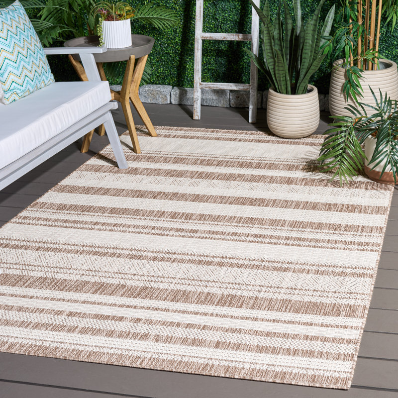Tapis rayé Laris Performance Performance, Rectangle 5 pi 1 po x 7 pi 6 po