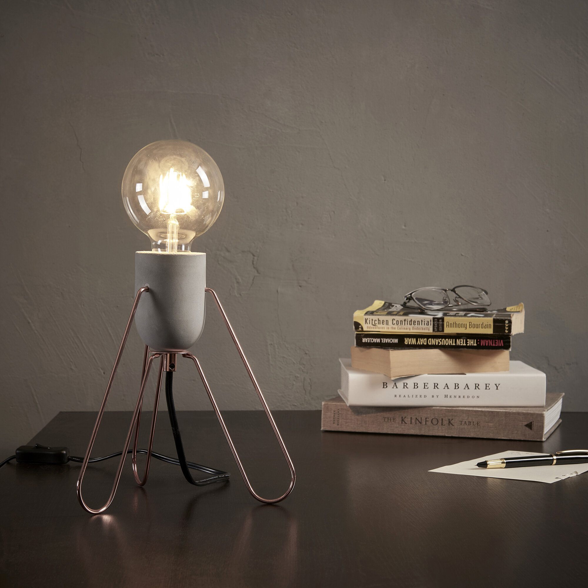 Gold office store desk lamp