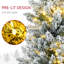 Sapin de Noël artificiel mince illuminé 7 pi avec lumières DEL pré-installées