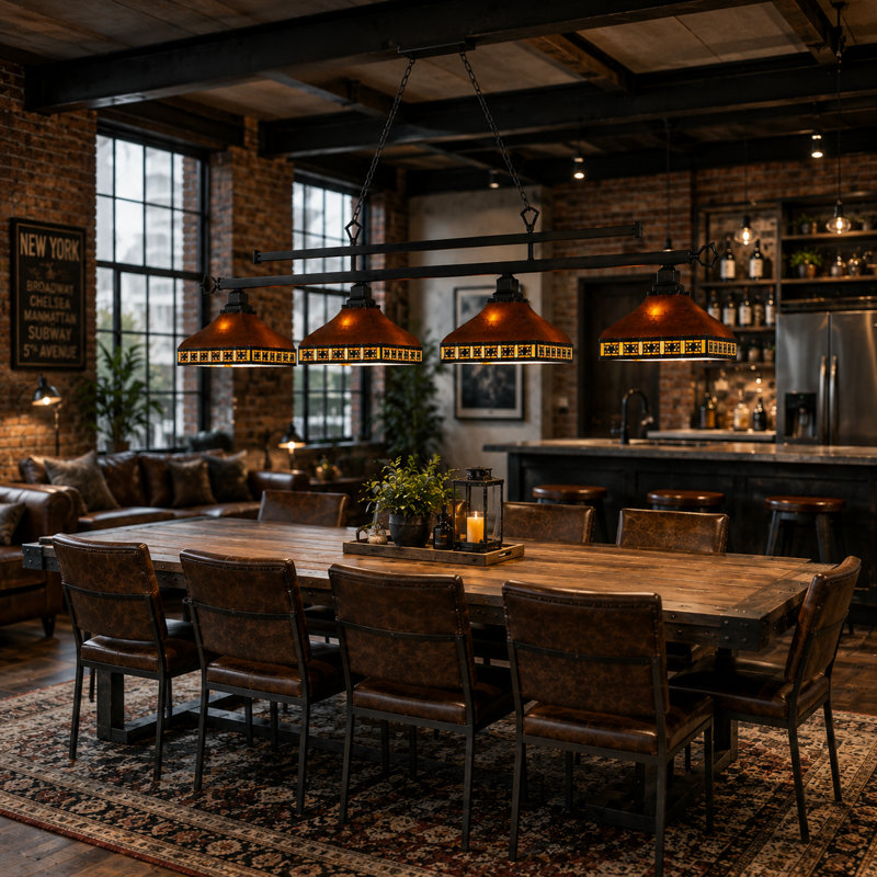 Brekke 4 - Light Pool Table Lights Linear Pendant By RAM Game Room