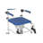 Aluminum Bariatric Rehab Shower Commode Chair With Two Rear-locking Casters