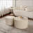Beige Nesting Coffee Table Set Of 2
