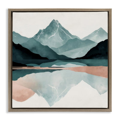 "Reflections of High Peaks", art mural sur toile flottante par Denise Dundon