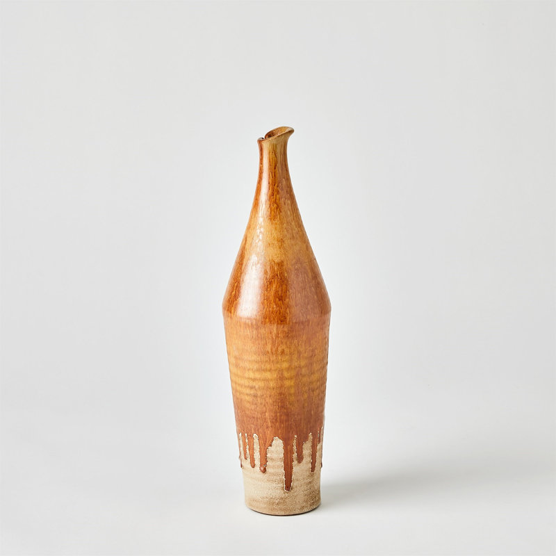Vintage Bottle-Golden Reactive, 17" H x 4.75" W x 4.75" D