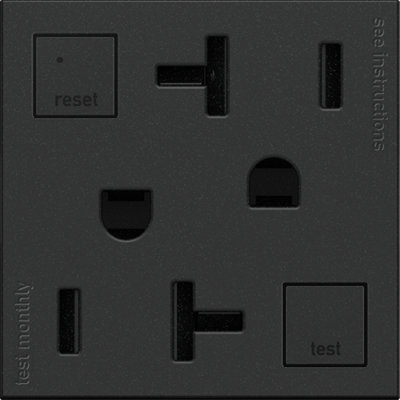 Legrand Adorne AGFTR2202G4 GFCI prise inviolable 20 A graphite