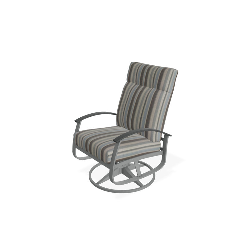 Chaise berçante pivotante réglable avec coussins Askar, Aperçu de nuage, Graphite classique P30, Graphite texturé