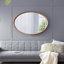 Miroir mural rond en bois D39,4 "x3"