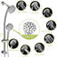 Pomme de douche double avec pomme de douche de 4,7 po, douche à main 8, barre et pomme de douche pluie