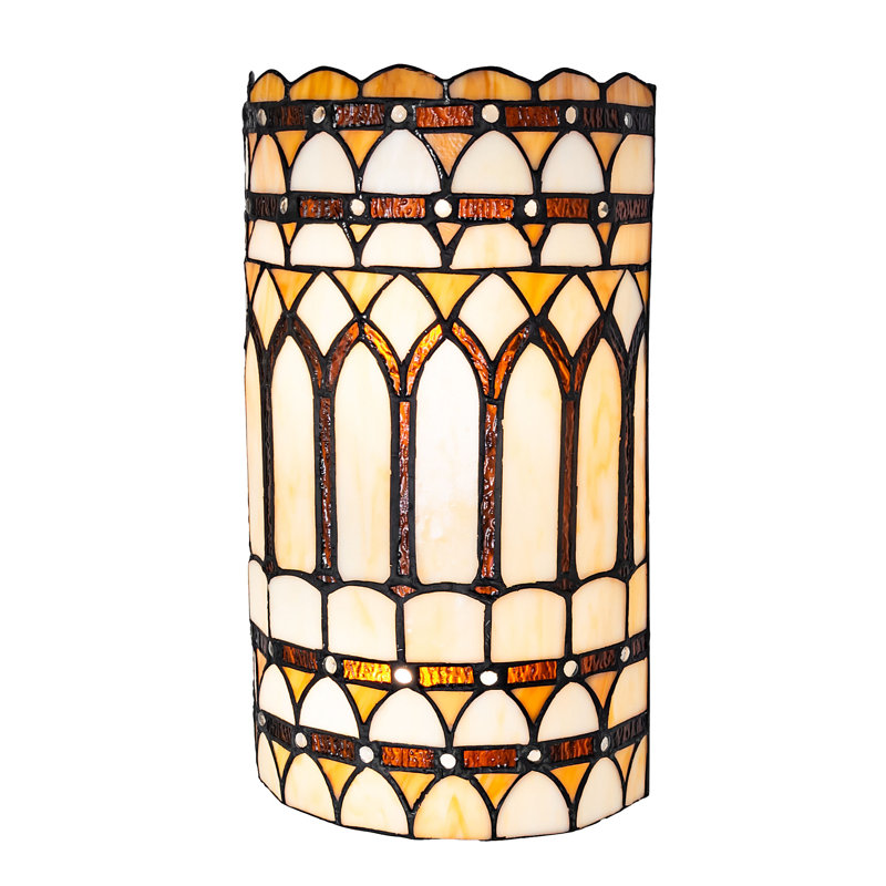 2 - Light Flush Mounted Sconce, Beige/Yellow/White/Amber