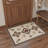 Abrahamson Mirage Geometric Machine Washable Beige / Brown Indoor Area Rug with Non-Slip Backing-128992453