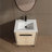 24 Inch Bathroom Vanity Base with basin, Storage Cabinet with Doors, Engineered Wood-444445031