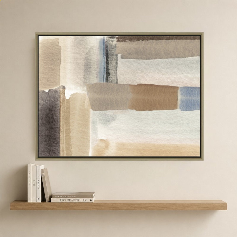 «Soft Shadow» par Susan Jill - Impression sur toile, H 34 po x l 44 po, Champagne