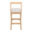 Ensemble de 2 tabourets d'intérieur en bois d'hévéa avec sièges rembourrés confortables et dossiers ergonomiques pour espaces variés-1551427085