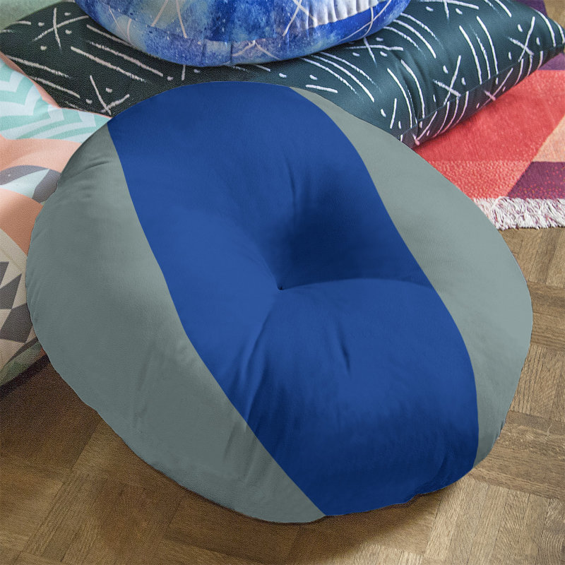 Coussin de sol touffeté arizona, H 30 po x l 30 po, Home Silver/Blue