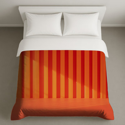 Orange Vertical Stripes Duvet Covers