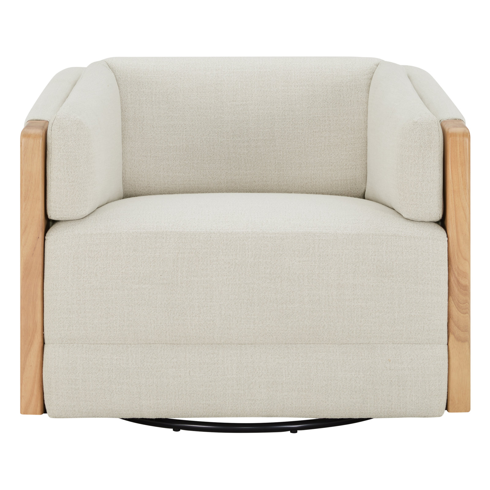 Audrey Swivel Accent Chair, Effie Linen Performance Weave