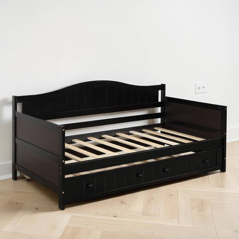 Jamesandrew Daybed with Trundle Bed, Espresso