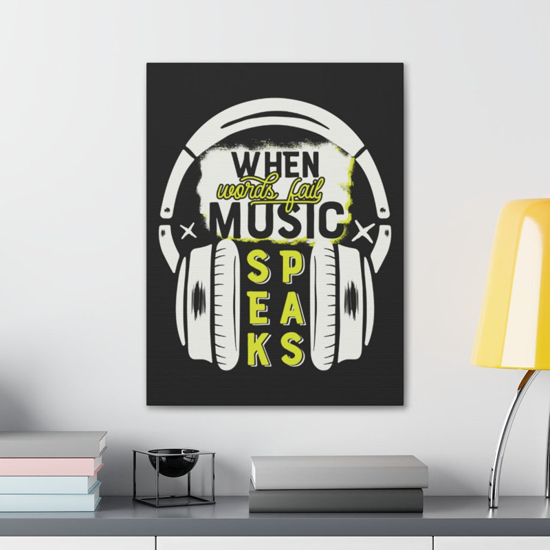 Music Speaks - Wrapped Canvas Print, 36cm H x 28cm W