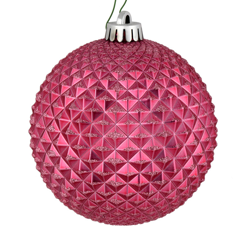 Ornement boule Durian Glitter, Mauve