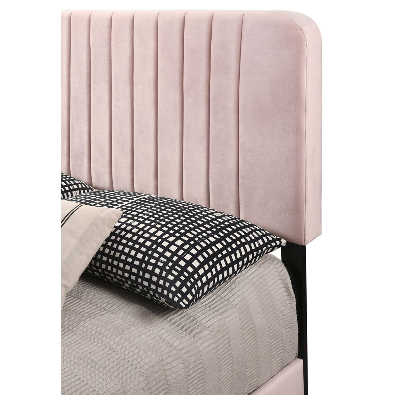 Lit sommier double Lodi, rose, Lit double, Rose