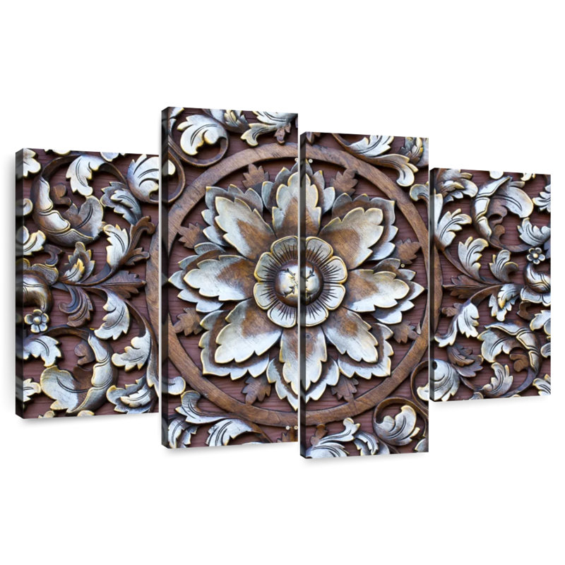 Fleur de bois sculptée Senne