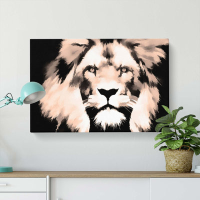 Lion In Abstract - Wrapped Canvas