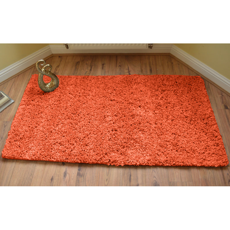 Kailum Solid Colour Shag Area Rug, Rectangle 120 x 170cm