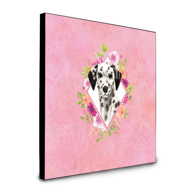 Panneau mural Dollman Flowers, Rose, Dalmatien noir