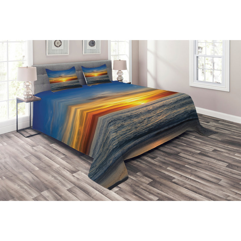 Hypnotic Coastal Polyester Coverlet