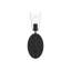 Applique murale 1 lumière noire mate avec abat-jour en verre transparent Jheni-127683756