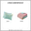 Ensemble d'édredon en fausse fourrure 3 pièces Primrose Aqua-1107562829-1127358881