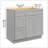 Versatile 36 In. W X 21 In. D X 34.5 In. H In Shaker White Plywood Ready To Assemble Floor Vanity Sink Base Kitchen Cabinet With Left Door-968353000