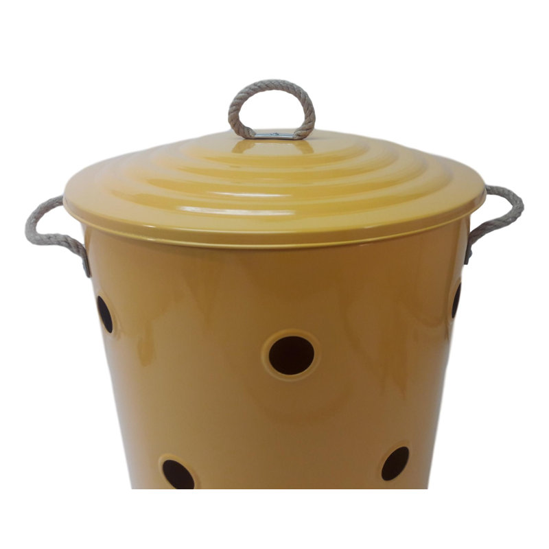 Metal Laundry Hamper with Handles, Saffron